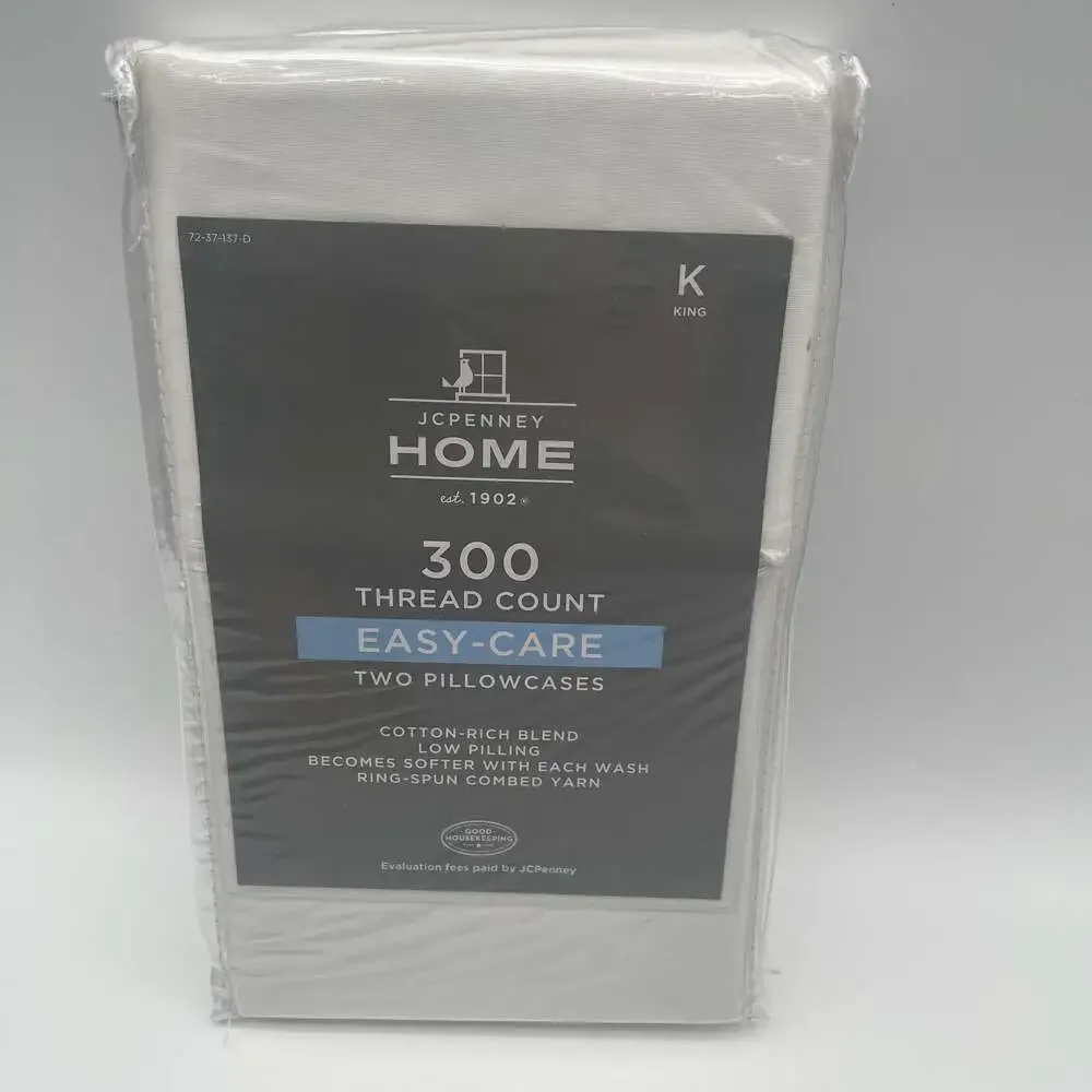 JCPenney‎ Home 300 Thread Count Easy-Care King Pillowcases White 2-Pack